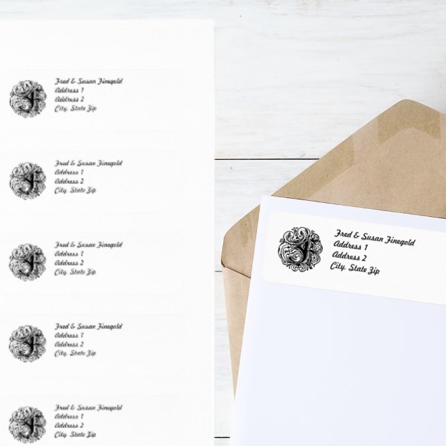 Monarchia "F" Return Address Label (Monarchia F Address Label)