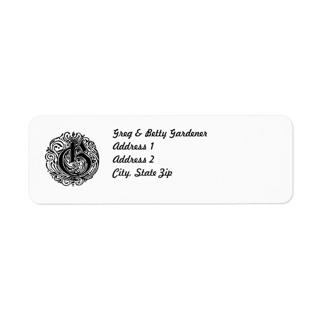 Monarchia "G" Return Address Label (Front)