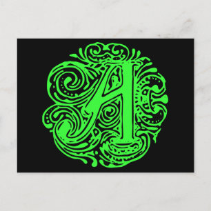 Monarchia Green "A" Postcard