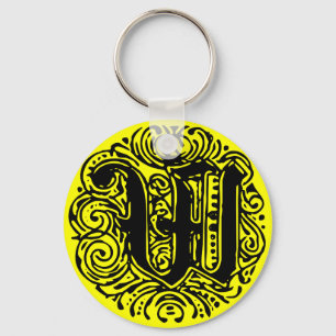 Monarchia Monogram Letter W Initial Alphabet W Key Ring