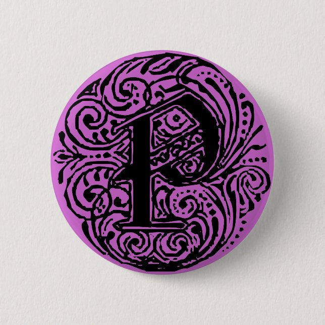 Monarchia "P" 6 Cm Round Badge (Front)