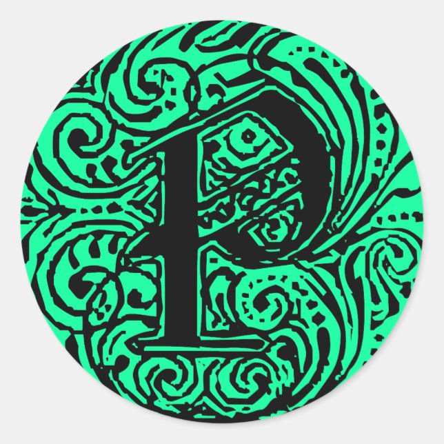 Monarchia "P" Classic Round Sticker (Front)