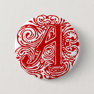 Monarchia Red "A" 6 Cm Round Badge