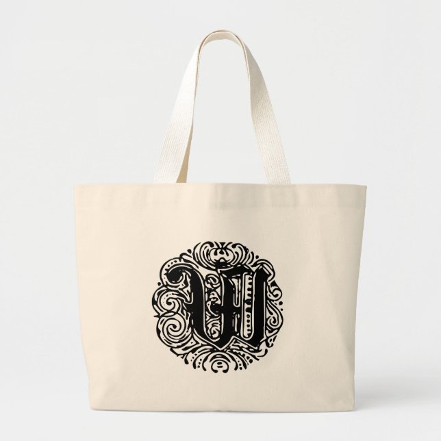 Monarchia "W" Large Tote Bag (Front)