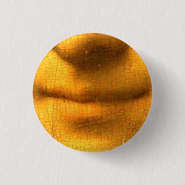 Mona's smile 3 cm round badge (Front)