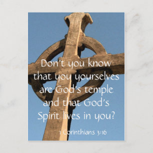 Monastery Cross w/Scripture Postcard