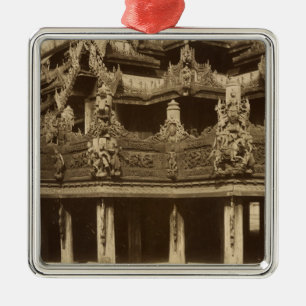 Monastery or Pagoda, detail, probably Mandalay Metal Tree Decoration