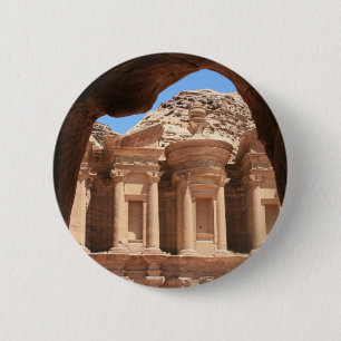 monastery petra 6 cm round badge