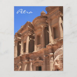 monastery petra angle postcard