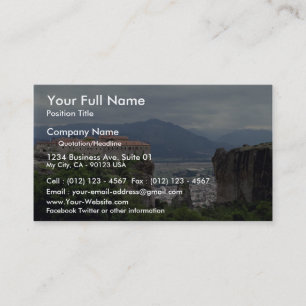 Monastery, The Great Meteora, Greece Business Card