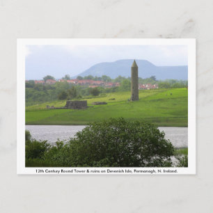 Monastic Tower & Ruins, Devenish Island Postcard