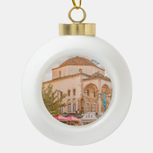 Monastiraki Square, Athens Greece Ceramic Ball Christmas Ornament