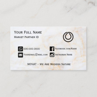 MONAT Gold Marble Business Card