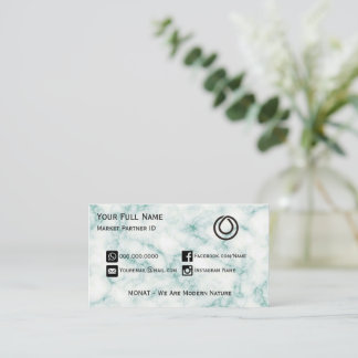 MONAT Green Marble Business Card