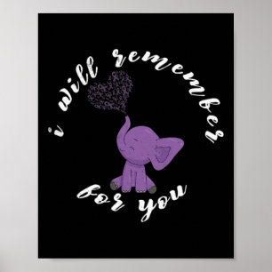Monat I End Purple Bow Elephant 1 Poster