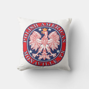 Monaville Texas Polish American Eagle Cushion