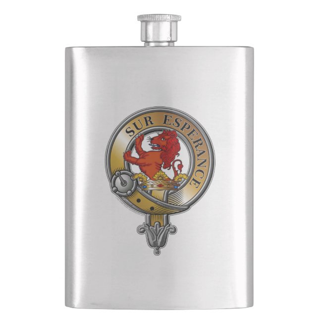 Monceieffe Crest Badge Hip Flask (Front)