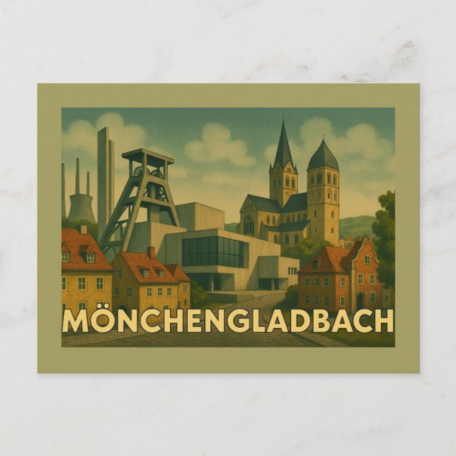 Mönchengladbach Germany City Art Postcard (Front)