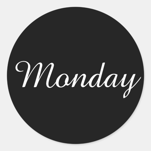 Monday Amazone Black Sticker by Janz (Front)