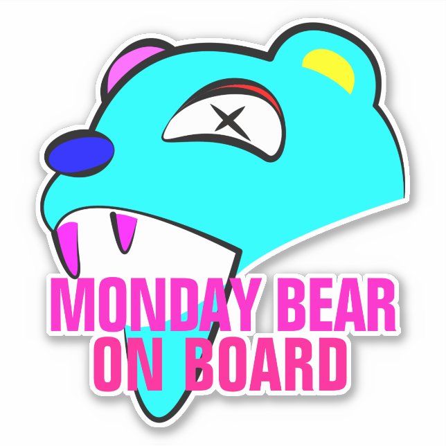 Monday Bear on Board Bumper (Front)