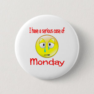 Monday Blues 6 Cm Round Badge