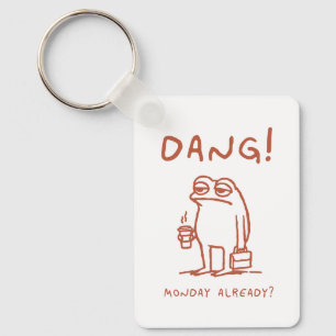 Monday Blues Frog Key Ring