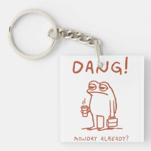Monday Blues Frog Key Ring