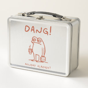 Monday Blues Frog Metal Lunch Box