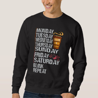 Monday Coffee Friday Wine     Week   Party Jokes Sweatshirt