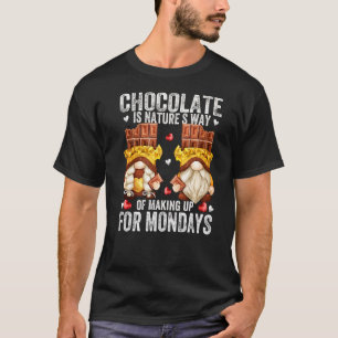 Monday Gnomes For Women And Men Brown Chocolate T-Shirt