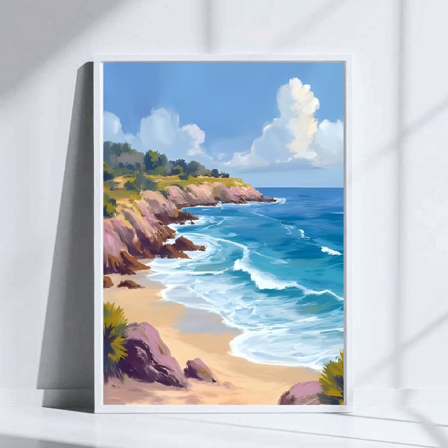 Monday in Malibu | Beach Cliffs CA Travel  Poster (Creator Uploaded)
