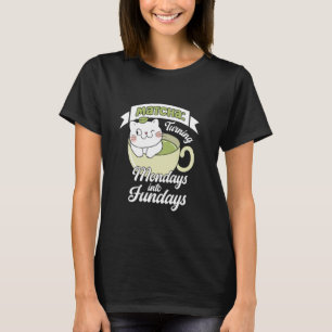 Monday Matcha Tea Japanese Tea Cat Lover Japan Tra T-Shirt