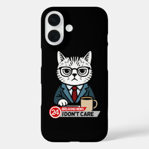 Monday Mood Funny Cat Meme iPhone 16 Case