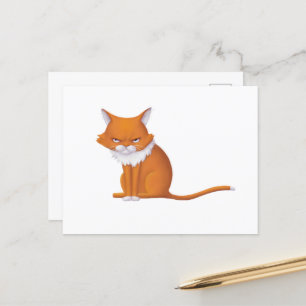 Monday Morning Cat Face Postcard