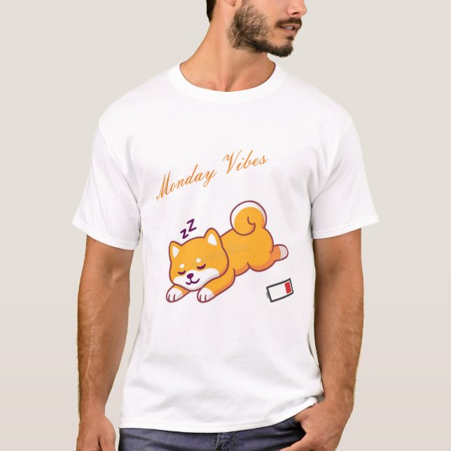 Monday Shiba Vibes T-Shirt (Front)