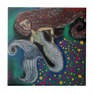 Monday the Mermaid. Ceramic Tile