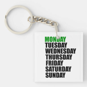 Monday the shortest horror story key ring