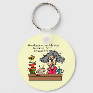 Mondays Humour Key Ring