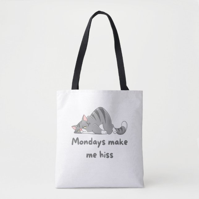 Mondays Make Me Hill Tote Bag (Front)