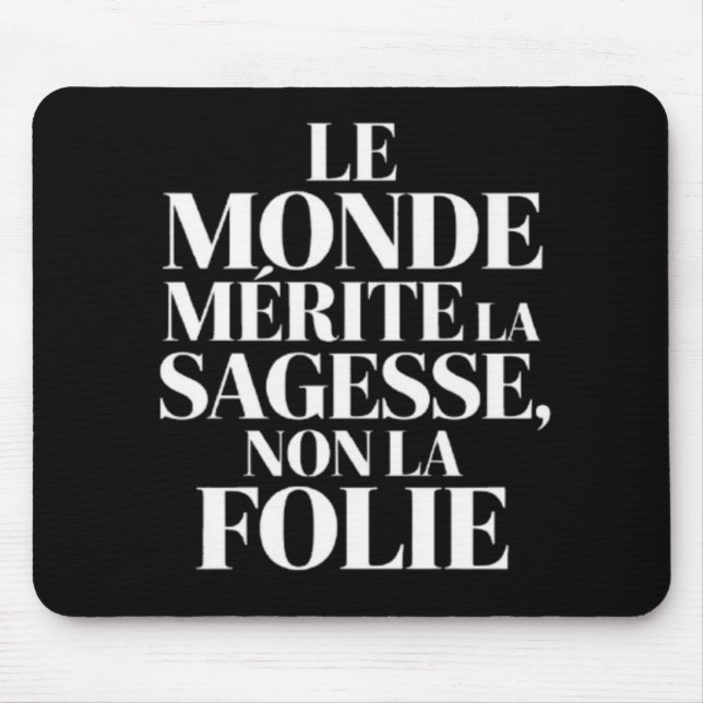 Monde sans stabilité mouse pad (Front)