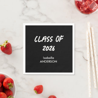Mondern Black and White Graduation  Napkin