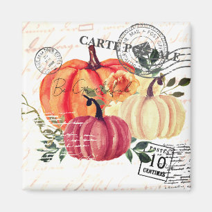 Mondern vintage Watercolor pumpkins Magnet