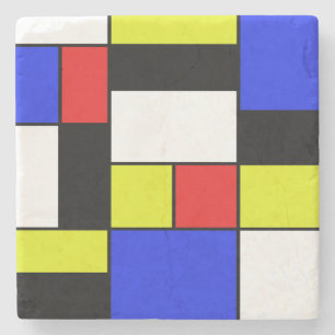 Mondriaan #20 stone coaster