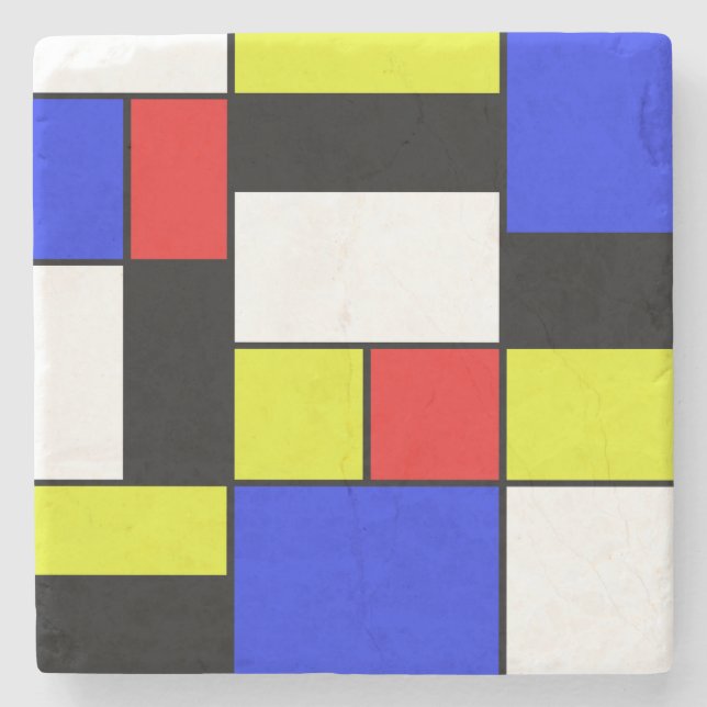 Mondriaan #20 stone coaster (Front)