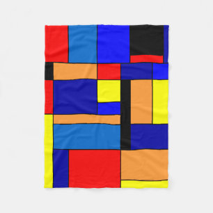 Mondrian #2 fleece blanket