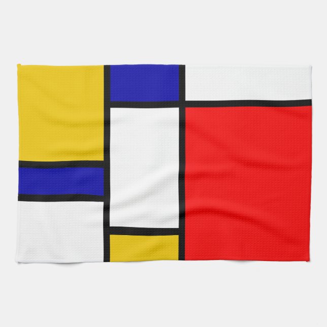 Mondrian 2 tea towel (Horizontal)
