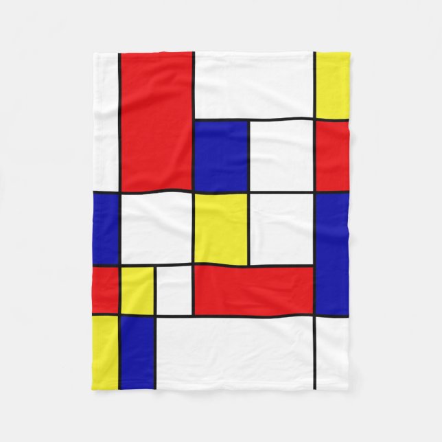 Mondrian #43 fleece blanket (Front)