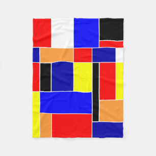 Mondrian #48 fleece blanket