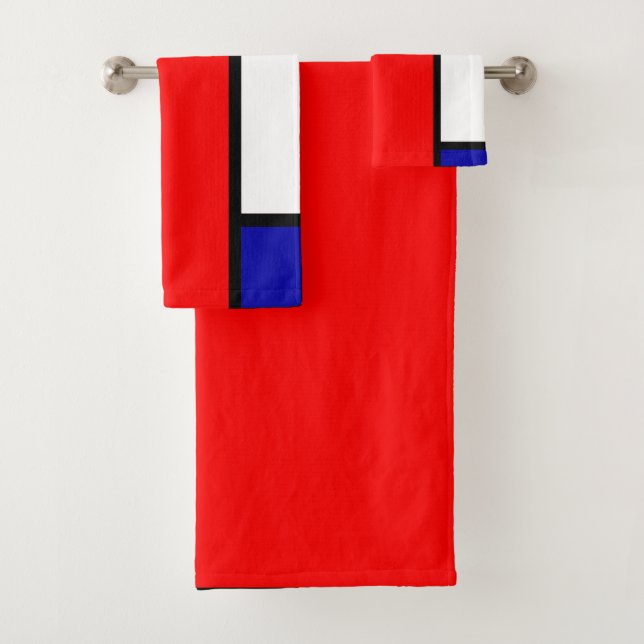 Mondrian 4 bath towel set (Insitu)