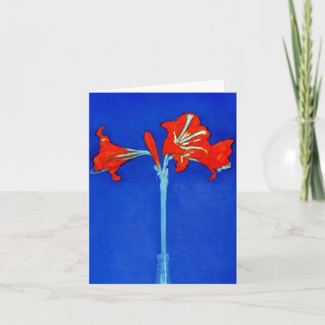 Mondrian Amaryllis Note Card (Front)